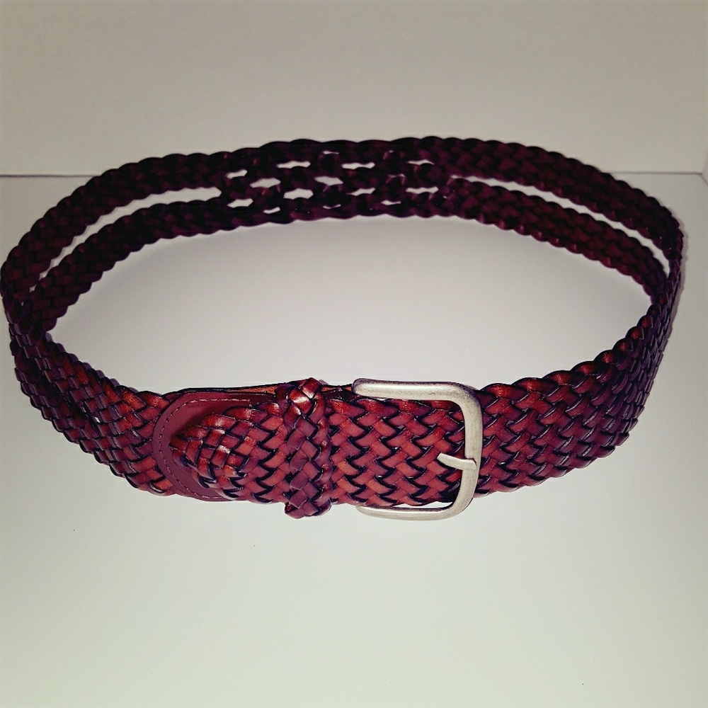 TARGET 1PA1026 WIDE LEATHER WOVEN BELT
